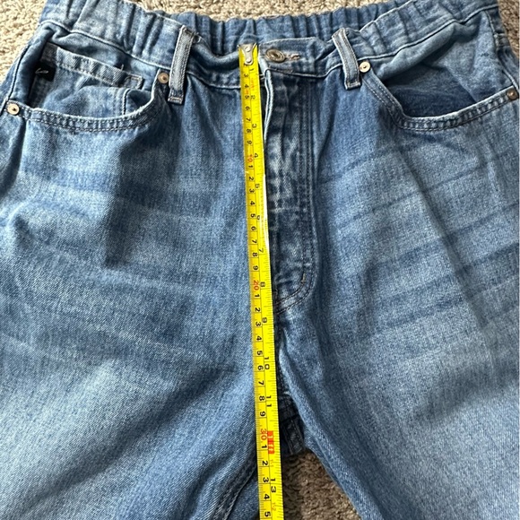 Kancan Blue Dixon Ultra High Rise 90's Boyfriend Jeans 13/30 distressed rigid - Picture 12 of 14